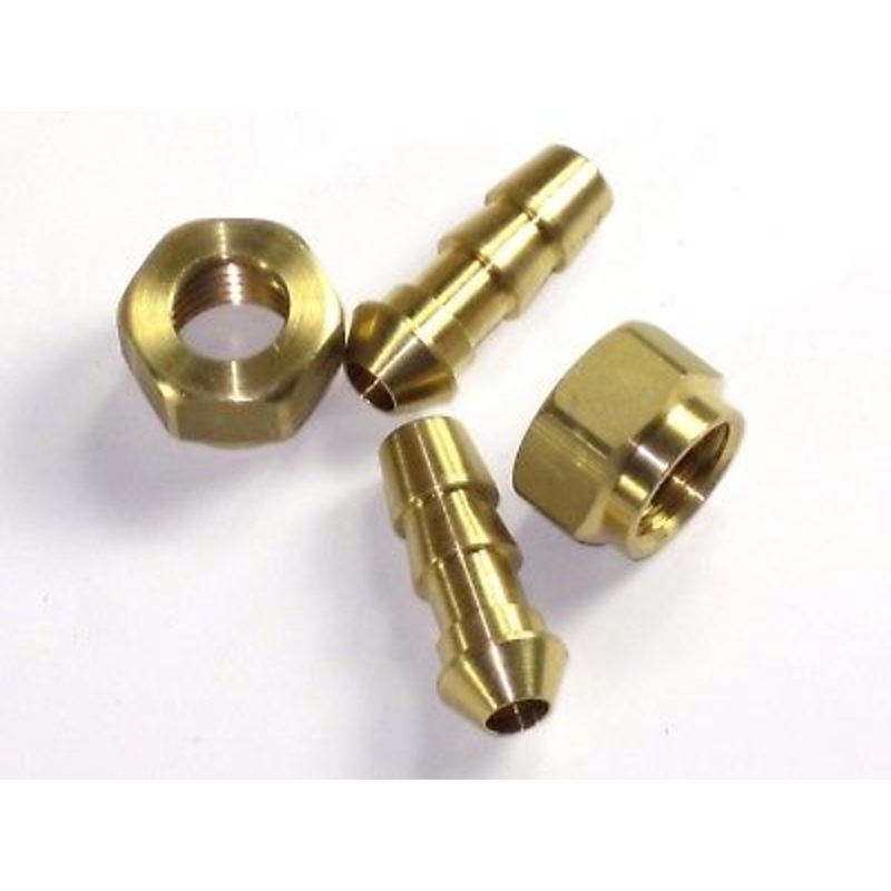 Fuel spigot pipe + nut 3/16 BSP for Ewarts push pull petcock BSA Threads 3/8 OD