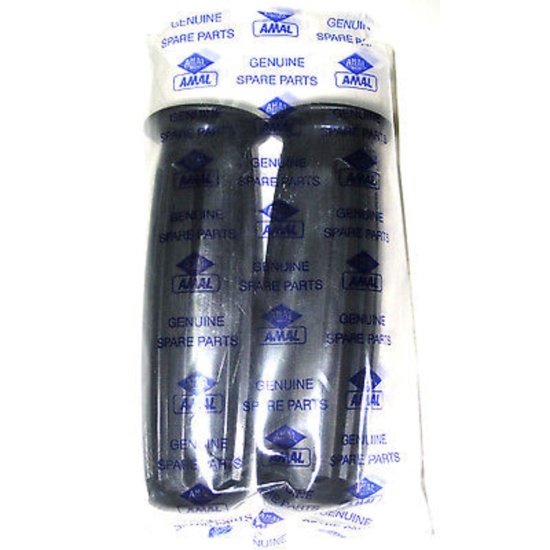 Genuine AMAL 7/8 grip set TRIUMPH NORTON BSA black handle bar grips MADE IN UK