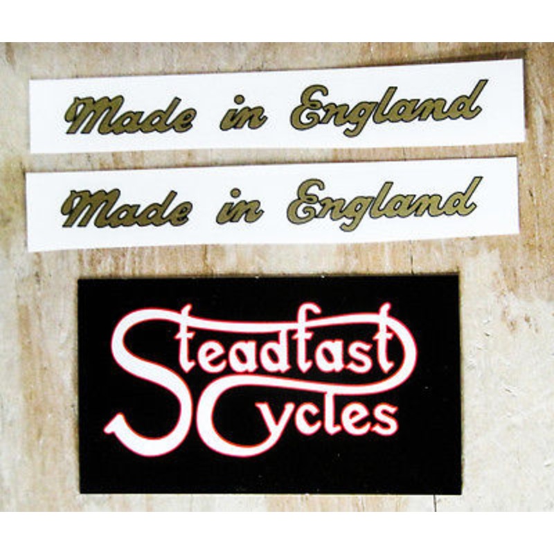 Gold & Black Made In England varnish decal classic British motorcycle 99-3509