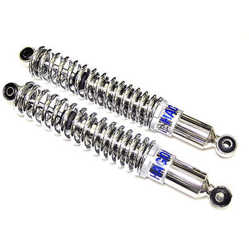 Hagon Road rear Shocks SS dampers Slimline Chrome Spring T150 T160 Triumph Trident