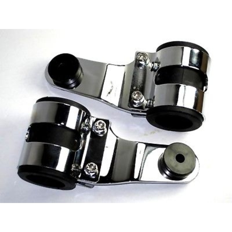 Headlight Brackets Ears Chrome Cafe Racer 33 34 35 36 /44 45 46 47mm Bracket set