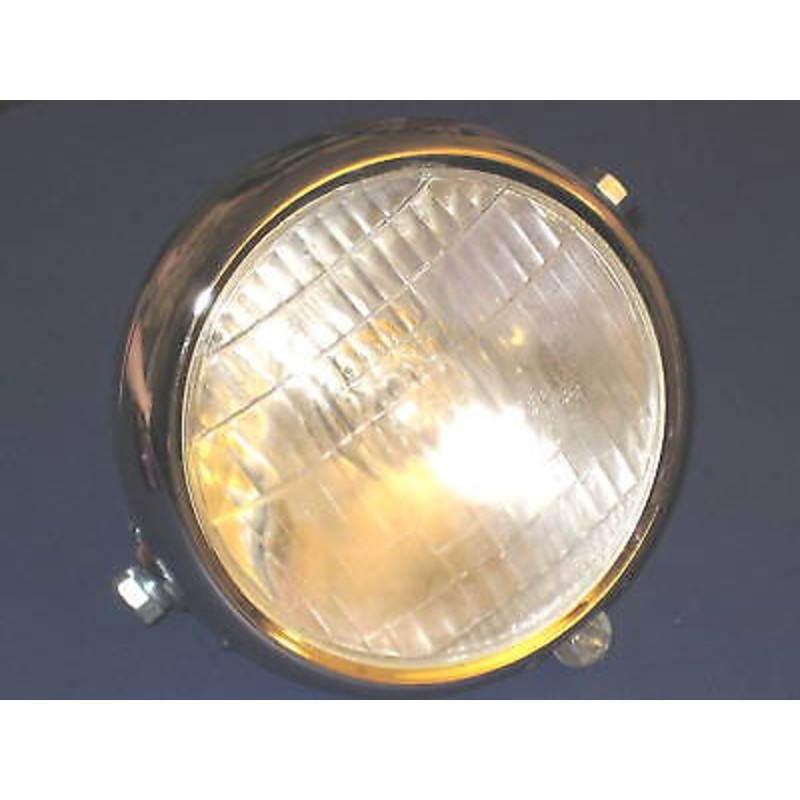 Headlight bucket 5 3/4 cafe racer shell 6v 6 volt light sidemount NOS small