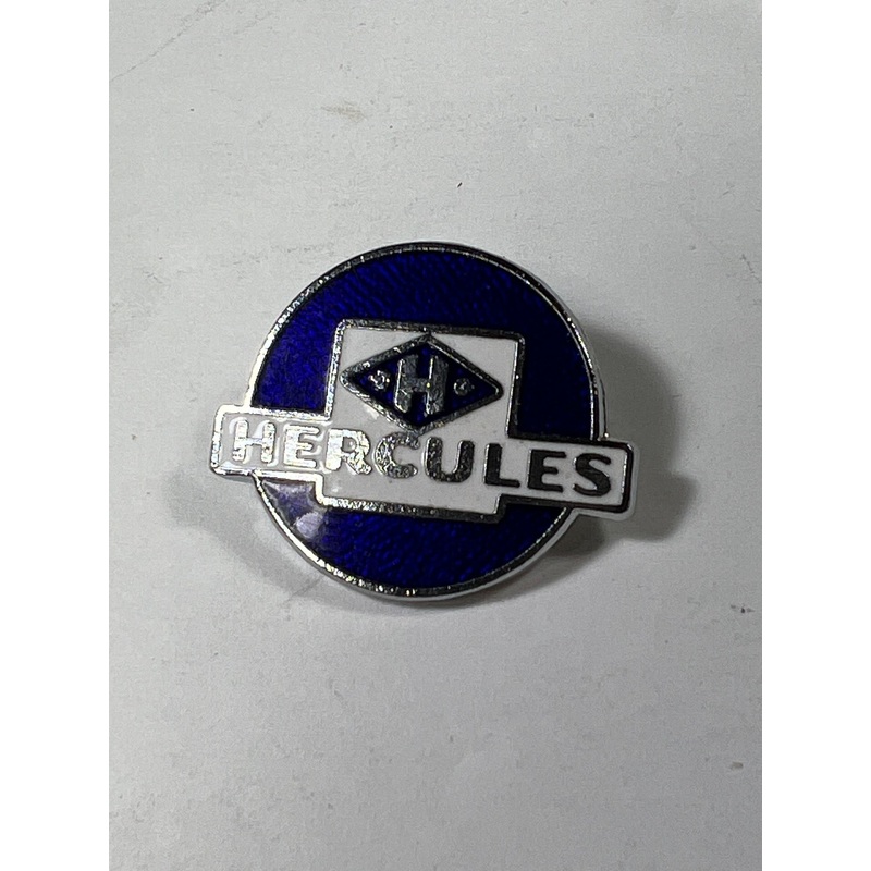 Hercules lapel pin chrome hat badge vintage classic antique motorcycle