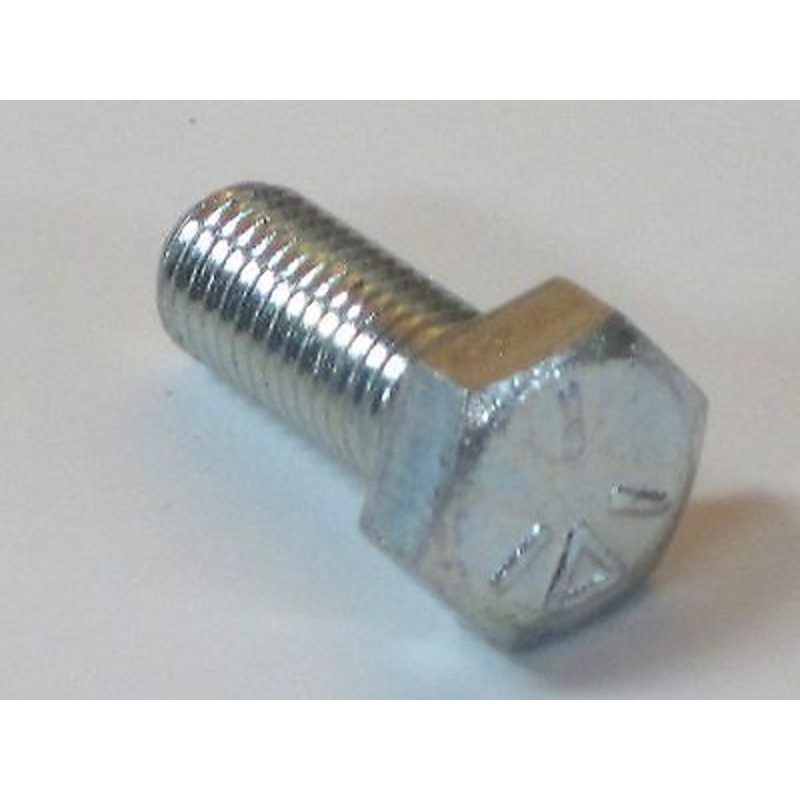 hex head bolt 5/16 x 24 x 1 long SAE screw clear zinc plated grade 5 1969 & up