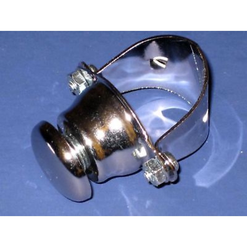 Horn switch button Triumph Norton BSA 7/8 chrome handlebar mount  Lucas # 76204