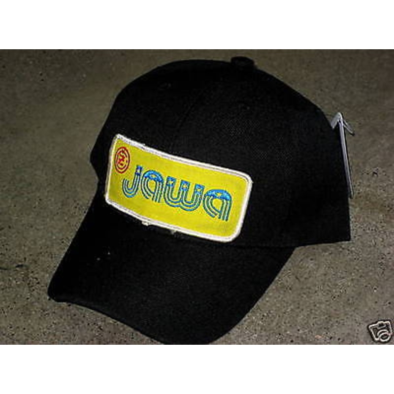Jawa Vintage CZ motorcycle NOS embroidered Patch 1970s adustable black hat