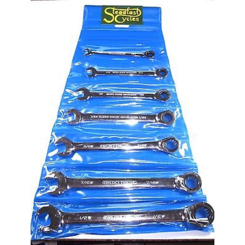 King Dick Whitworth ratcheting 7 pc wrench set 1/8 3/16 1/4 5/16 3/8 7/16 1/2