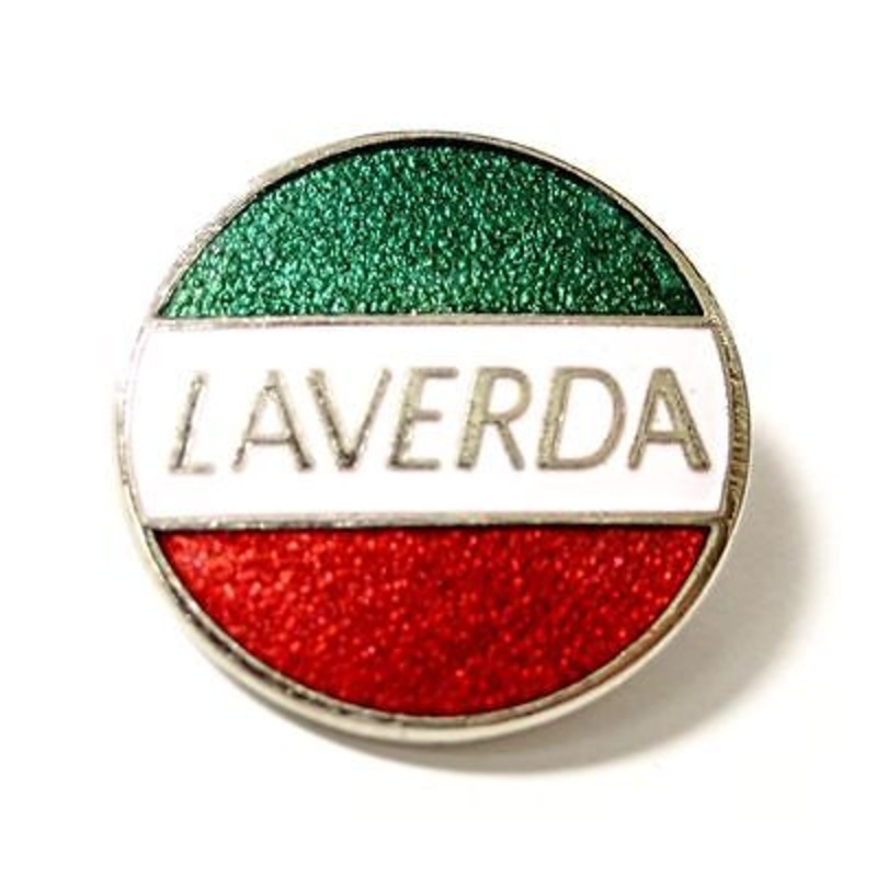 Laverda lapel pin Motorcycle scooter red green and white italian hat badge