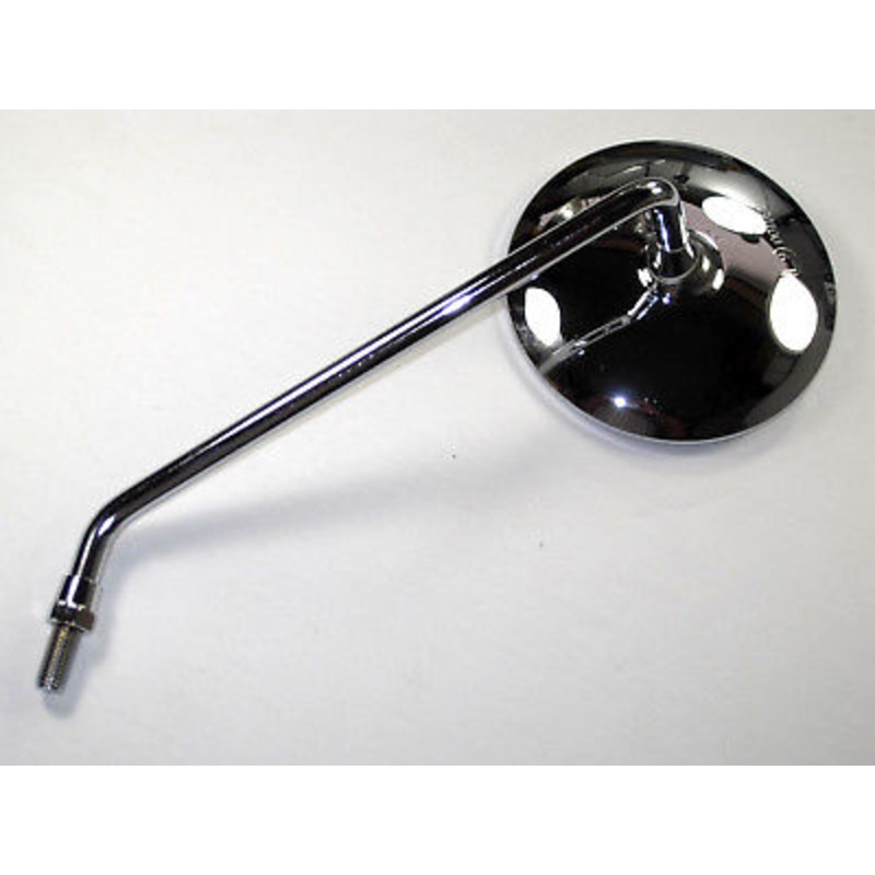 Left Side motorcycle Mirror universal chrome 10mm thread 10-1/2 Stem length