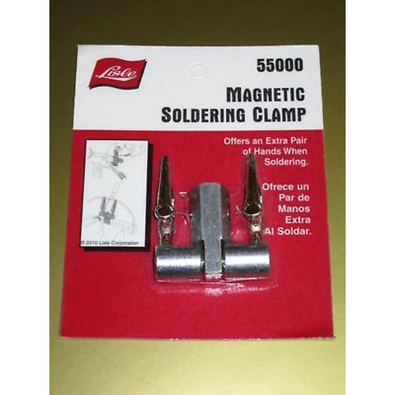 Lisle magnetic soldering clamp control cable making solder tool