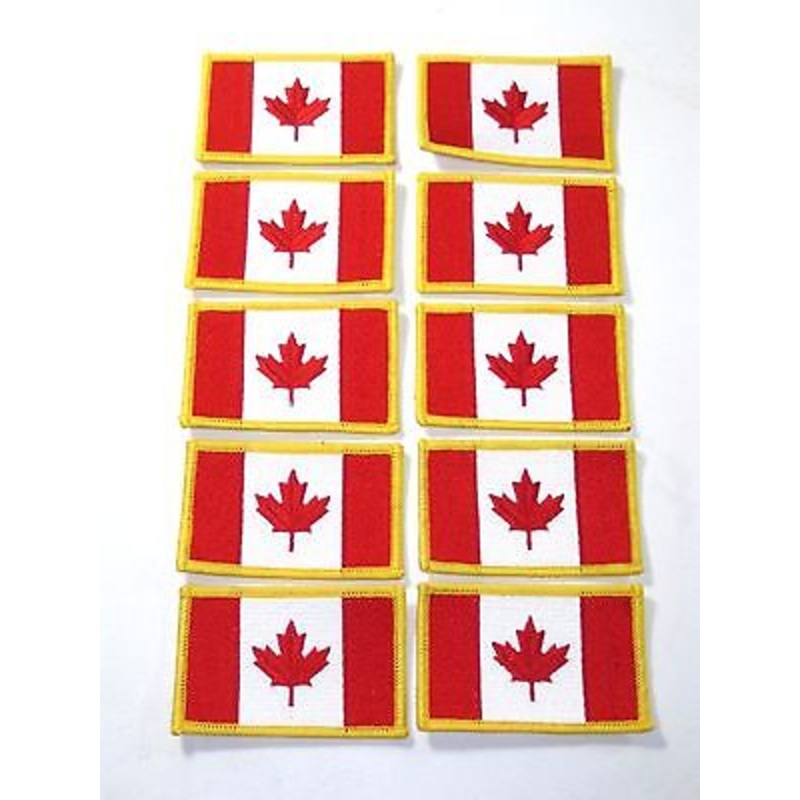 lot of 10 Canadian Flag embroidered Patch Canada maple leaf