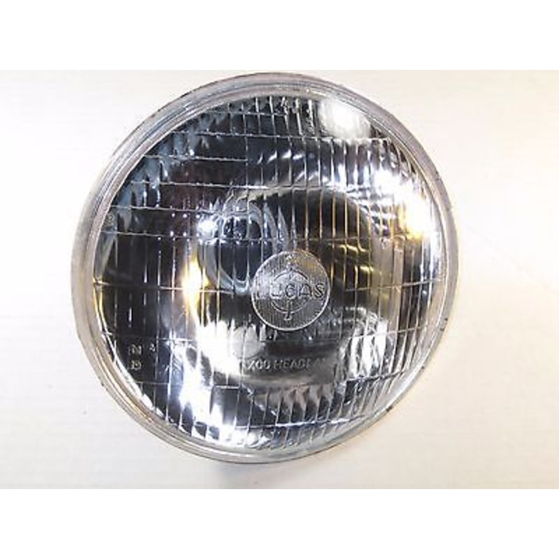 LUCAS 700 headlight glass lens & reflector 7 Triumph Norton with pilot BSA