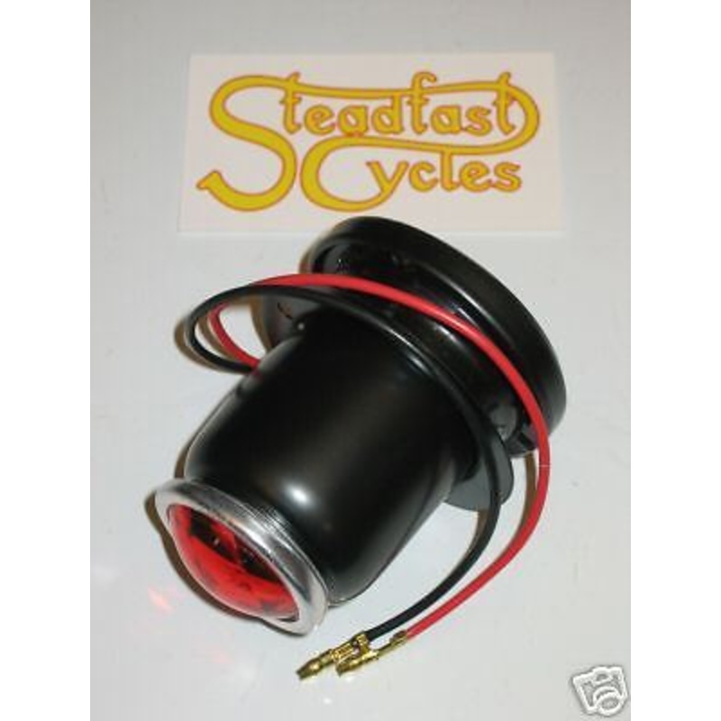Lucas taillight lamp replica 1930-50s Triumph AJS BSA black brake light MT110