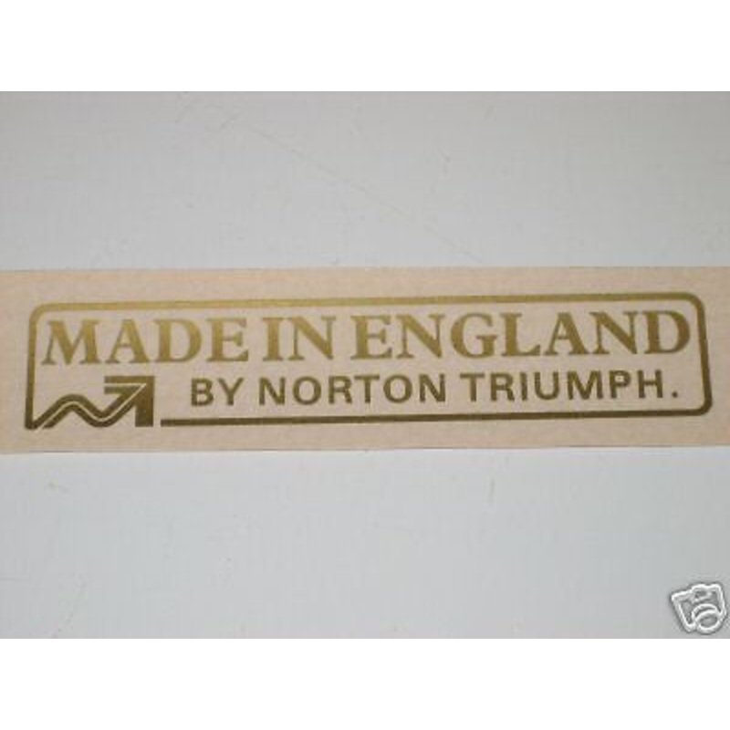 Made In England by Norton Triumph vinyl peel and stick decal 60-4556