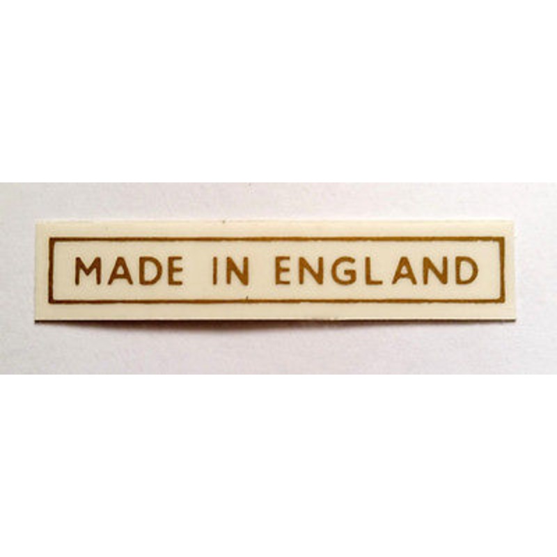 Made in England GOLD vinyl frame decal TRIUMPH NORTON BSA UK