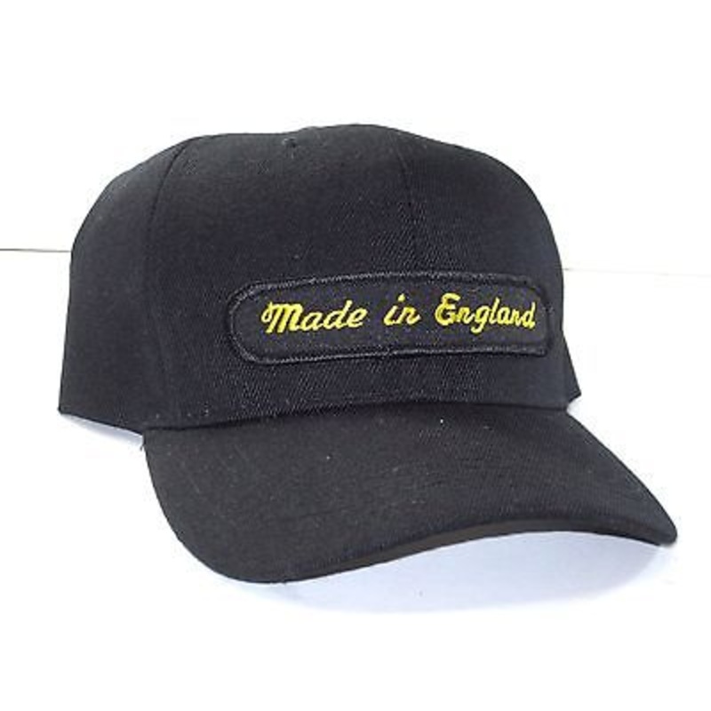 Made in England Hat baseball cap motorcycle patch black English motorcycle logo