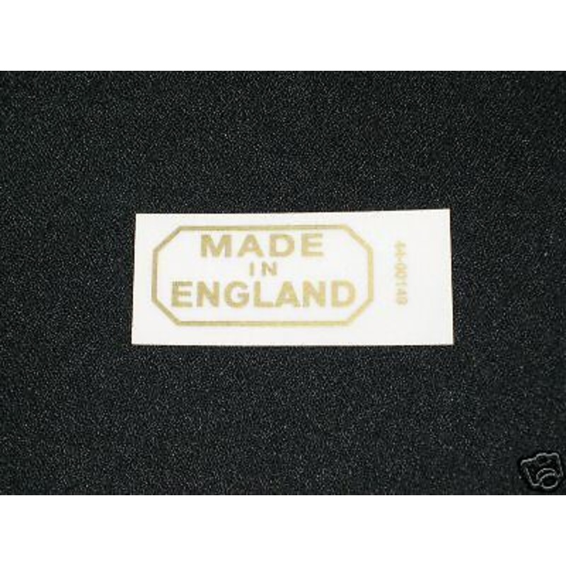 MADE IN ENGLAND vinyl frame decal TRIUMPH NORTON BSA