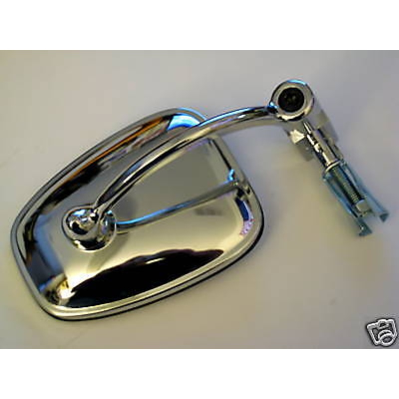 Mirror bar end chrome motorcycle 7/8 handlebar NEW left or right universal