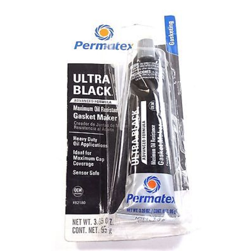 Moto Seal Gasket Maker black heavy Duty OIL 3.35 oz Permatex 82180 RTV Silicone