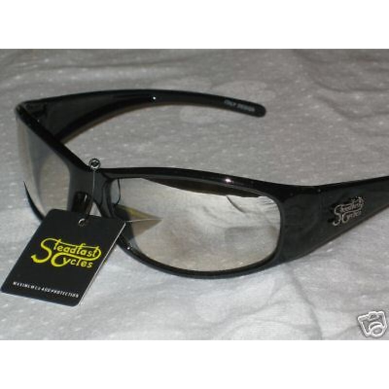 Motorcycle night riding glasses clear lens lenses UV unbreakable polycarbonate