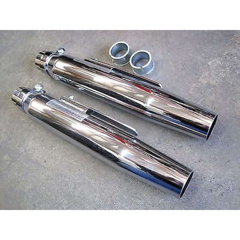 Mufflers Tapered Muffler Set 1 1/2 1 3/4 inlet 15 long Triumph Norton BSA