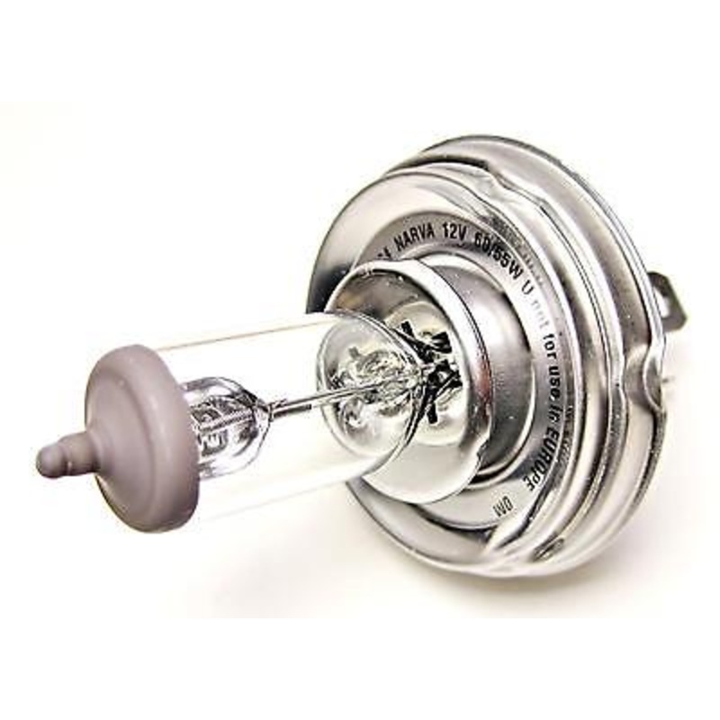 Narva headlight bulb 12v 60/55w P45T H4 UK Made 410 quartz halogen