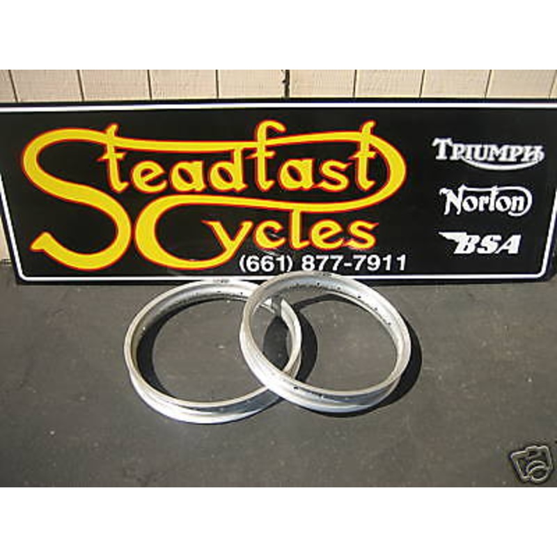 NORTON Alloy rims front drum 19 WM2 rear 18 WM3 SUN RIMS