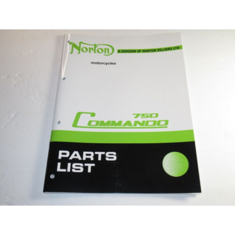 Norton Commando 750 parts list spares manual book 1972 06-3402