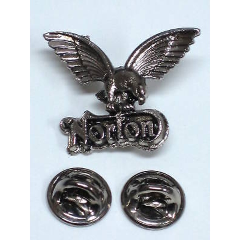 Norton eagle pin chrome badge Vintage Motorcycle UK flying freedom eagle