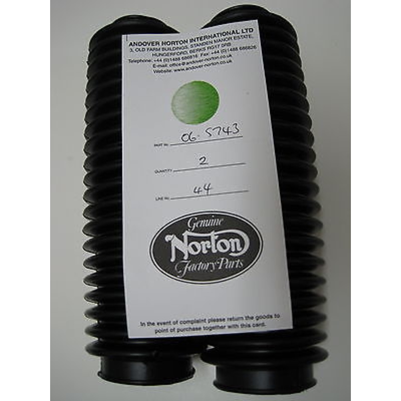 NORTON fork gaiters rubber boots 750 850 1970 – 75 gaiter boot set 06-5743 UK