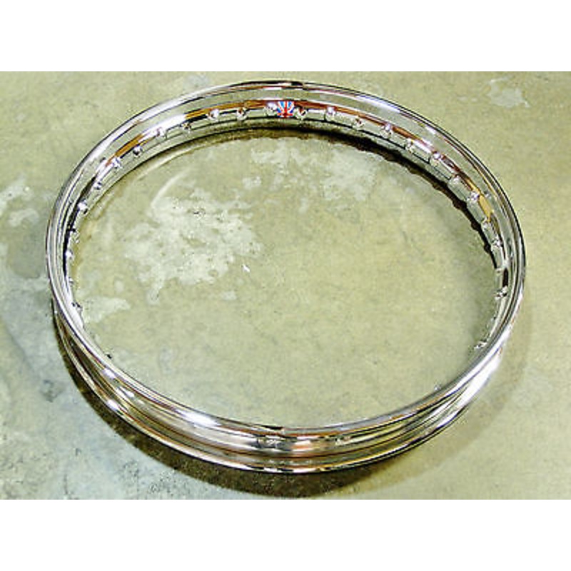 Norton front rear chrome rim drum brake WM2 x 19 06-7712 Commando Atlas Domi