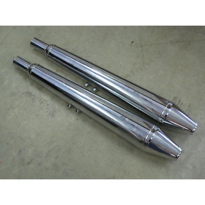 Norton Muffler Set 06-1978 T Commando 750 850 Roadster Fastback 1970 71 72 73 74