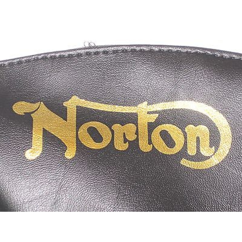 Norton seat cover gold logo check top checkered top MKII MKIII Roadster