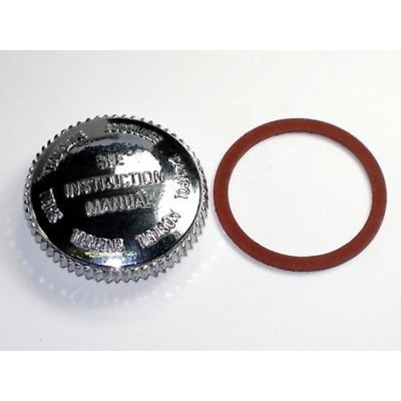 Oil cap 65-8500 BSA threaded UK MADE chrome with fiber washer gasket 70-1577