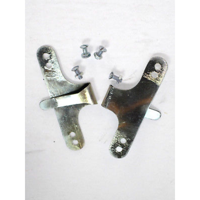 pair BSA Tank Badge MOUNT KIT clip and screws 42-8020 round badge clips screw