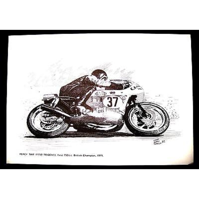 Percy Tait F750 Triumph Trident T150 First 750 British Champion 1971 Art print