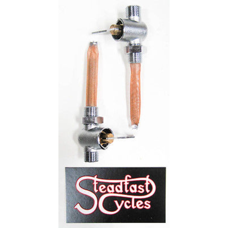 Petcock Set UK Made Main & Reserve Triumph Norton  83-2801 83-2800 petcocks BSP
