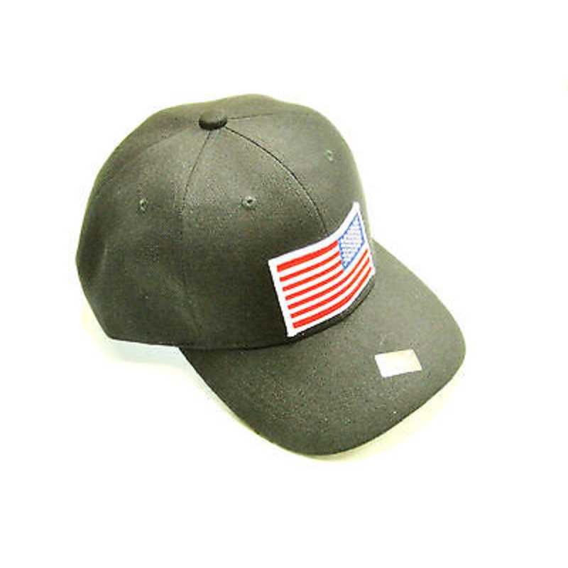 Reverse American Flag Hat baseball cap motorcycle patch black ballcap backward
