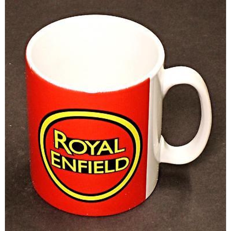 Royal Enfield Mug 10oz coffee cup ceramic motorcycle logo Red UK Made