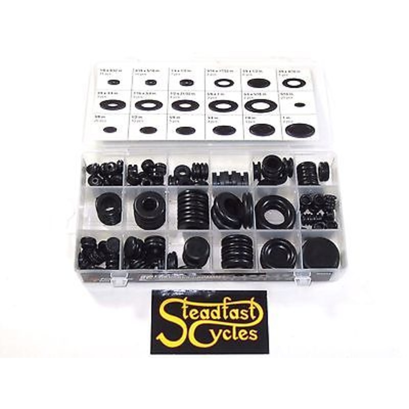 Rubber grommet assortment 125 piece 18 sizes motorcycle Auto car assorted