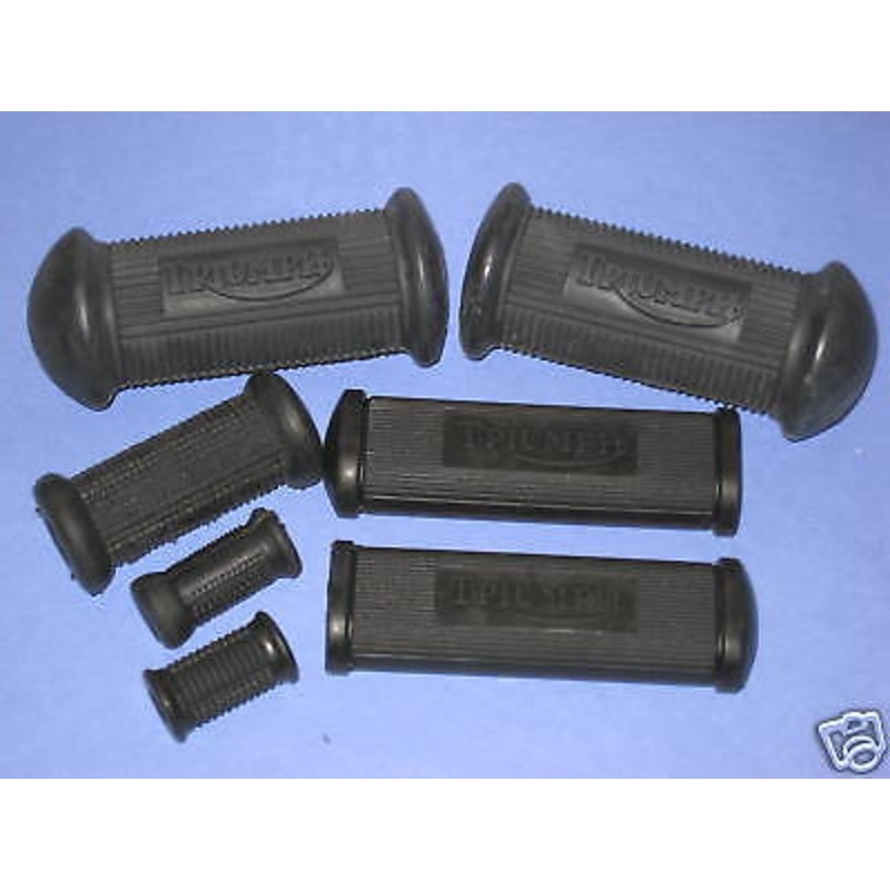 Rubber set foot rest shifter kick start Triumph logo footrest rubbers shift kick