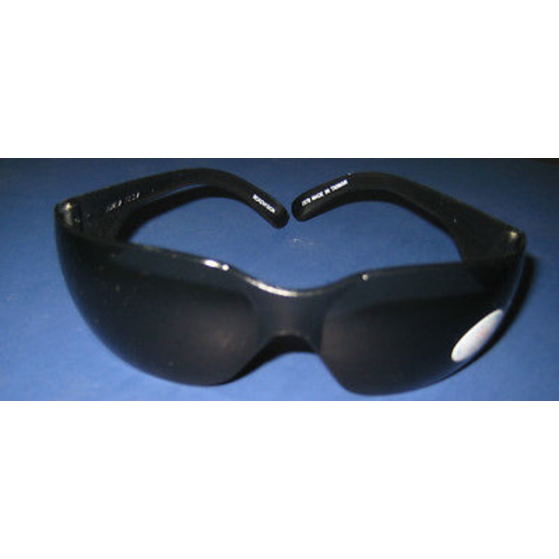 Saftey type glasses motorcycle black frame dark tinted lenses NEW shooting