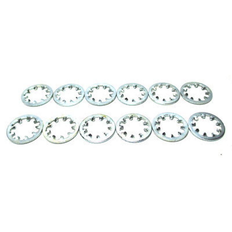 Serrated Washers 3/8 Zinc Set of 12 Screw Size, 0.384 ID, 0.692 OD