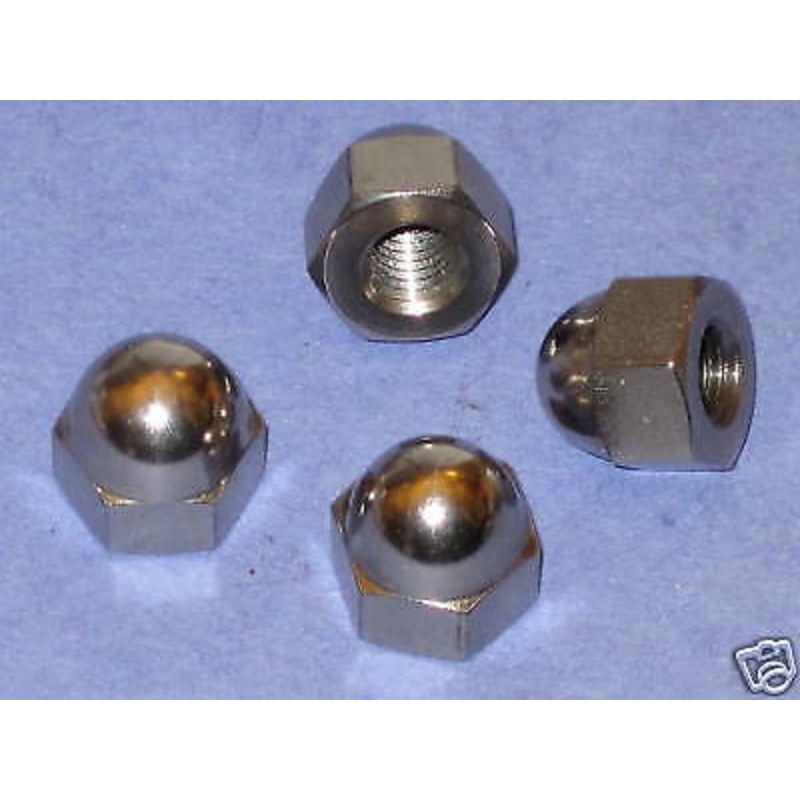 set of 4 Acorn nuts 3/8-26 CEI Triumph BSA 1959-68 stainless steel dome nut