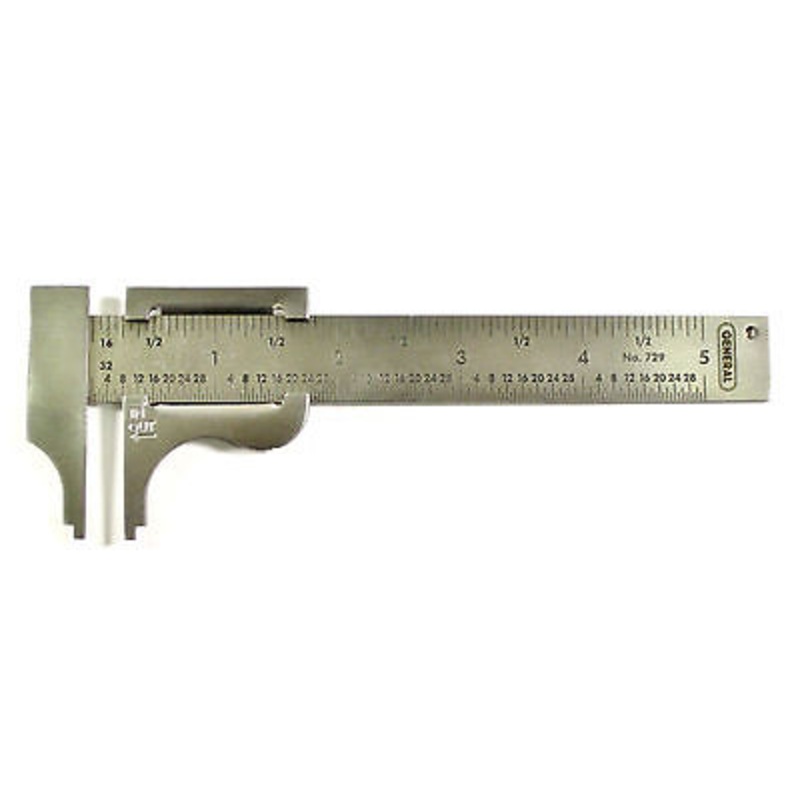 Slide vernier Caliper fractional measurement clamp stainless steel tool 4