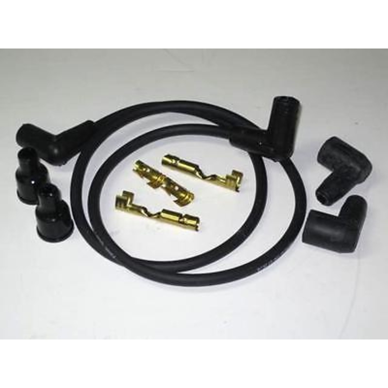 Spark plug wires copper core Triumph Norton BSA 18 single twin connectors boots