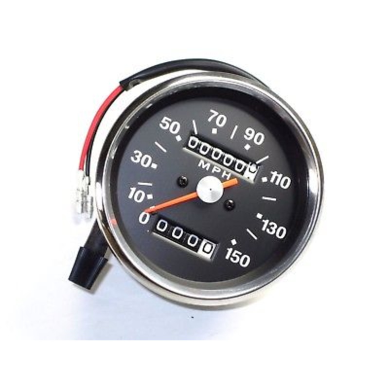 Speedo 150 MPH for Triumph Norton BSA smiths replica speedometer Black Face