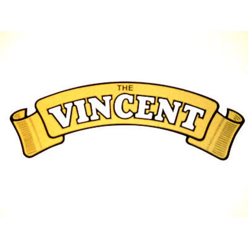 The Vincent waterslide water slide decal die-cut UK Made gas tank side