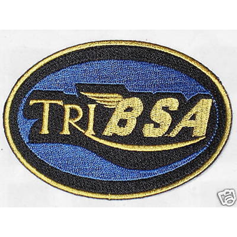 TRI BSA vintage Motorcycles patch badge Triumph TRIBSA Cafe Racer
