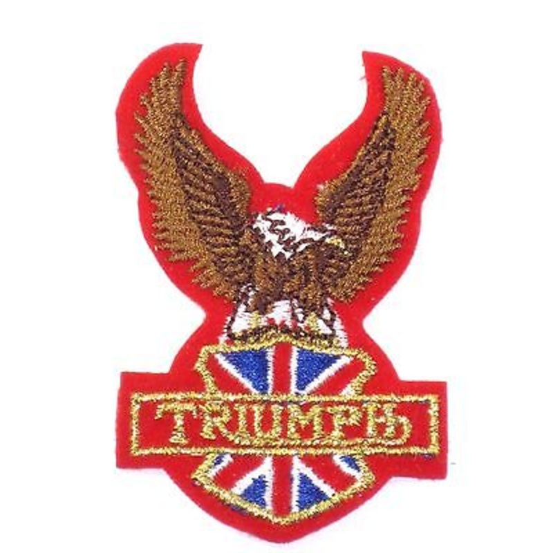 Triumph 1970s NOS vintage patch jacket badge Bonneville T120 TR6 TR7 T100